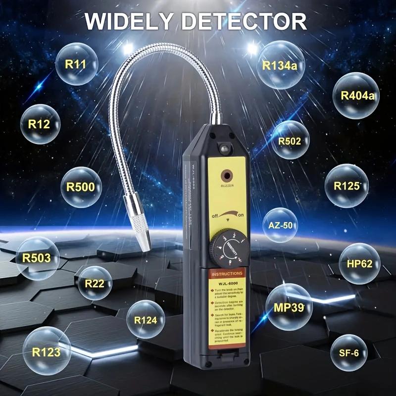 WJL-6000 Высокоточный анализатор хладагента Тестер детектора утечки галогенного газа Тестер детектора утечки газа для R22 CFC HCFC