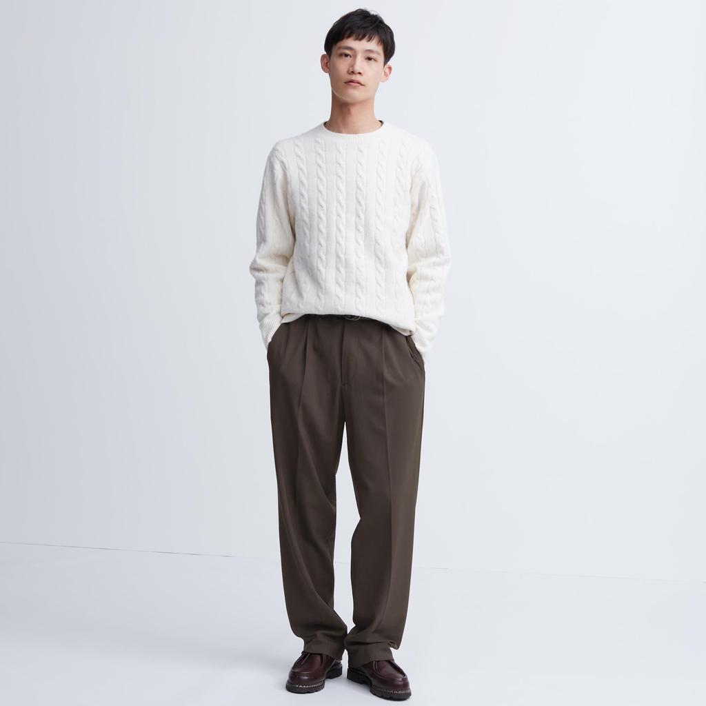 Uniqlo Японские широкие брюки Tuck, стандартная длина 70-76 см 