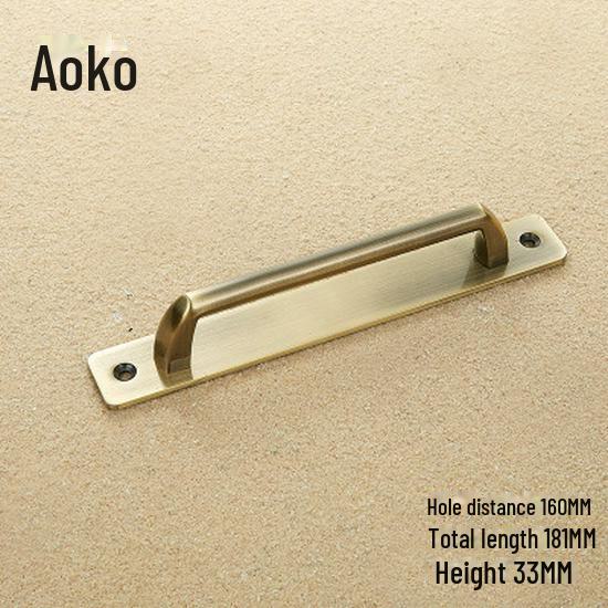 European Antique Copper Double Door Handle - Exposed & Invisible Design