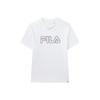 Fila Модная Спортивная Повседневная Футболка с Блоками Цвета, Логотипом, Круглым Вырезом, Принтом, Коротким Рукавом Мужские Топы Белый F11M118151F-WT
