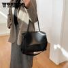 Women's Vintage Single Shoulder Bag Solid Color Casual Handbag Elegant Versatile Large Capacity Messenger Bag