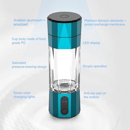 Генератор бутылок с водородной водой, 208 мл, 6000-8000 PPB, портативный ионизатор водородной воды с технологией PEM