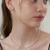 TATIANA (925 Silver) Ribbon Tie Pearl Necklace NZ2173