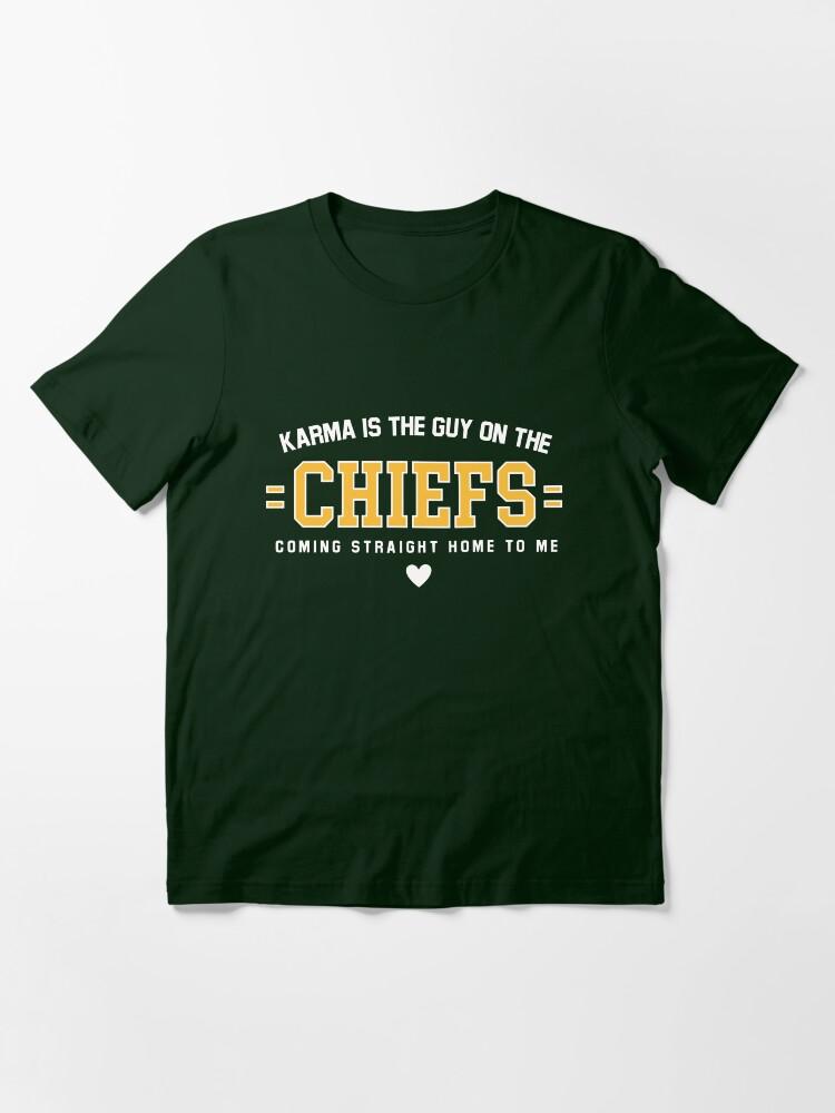 Карма — это парень из команды Chiefs 2023 Базовая футболка