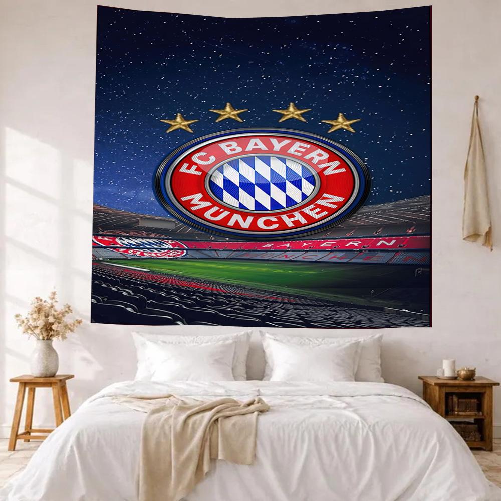 Fc Bayern Mnchen Victory Wall Decor Tapestry Art For Pet Memorial Birthdaywedding Party Backdrop Family Gift