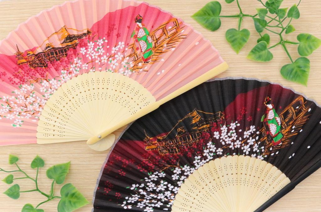 Складной веер Matsumi Crafts Maiko Розовый (шелк)