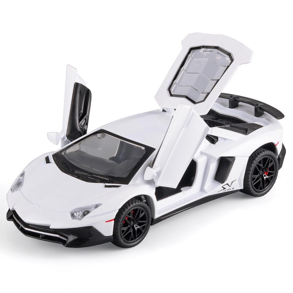 1:32 V12 LP740 Toys Model Cars Alloy Diecast Vehicles Models with Light Sound Super Sport Car Toy Birthday Gifts