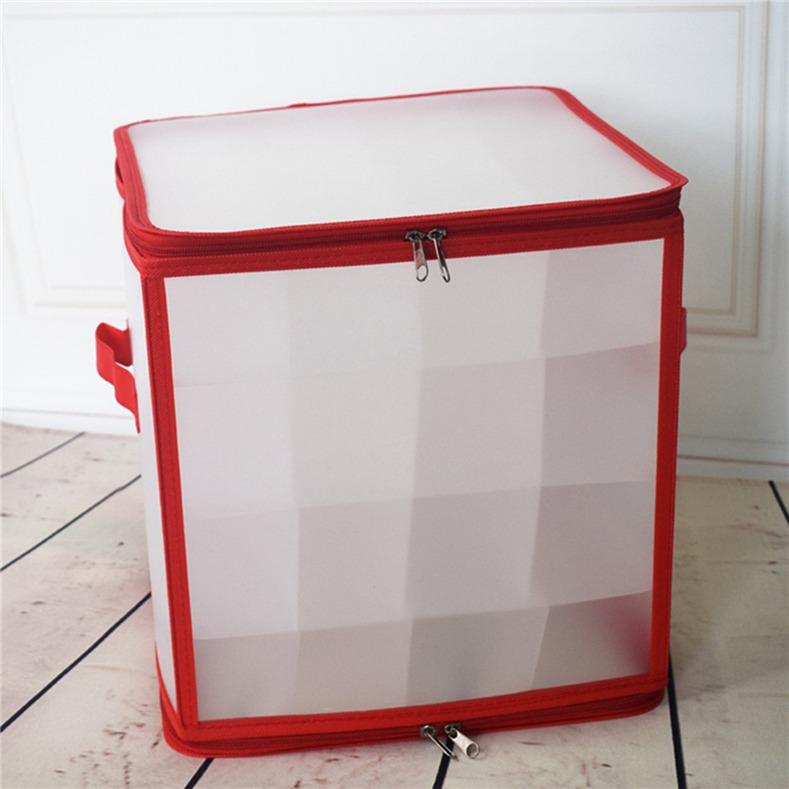 Коробка для хранения рождественских шаров с 64 сетками, коробка для сортировки мелочей с крышкой, практичная коробка для хранения большой емкости