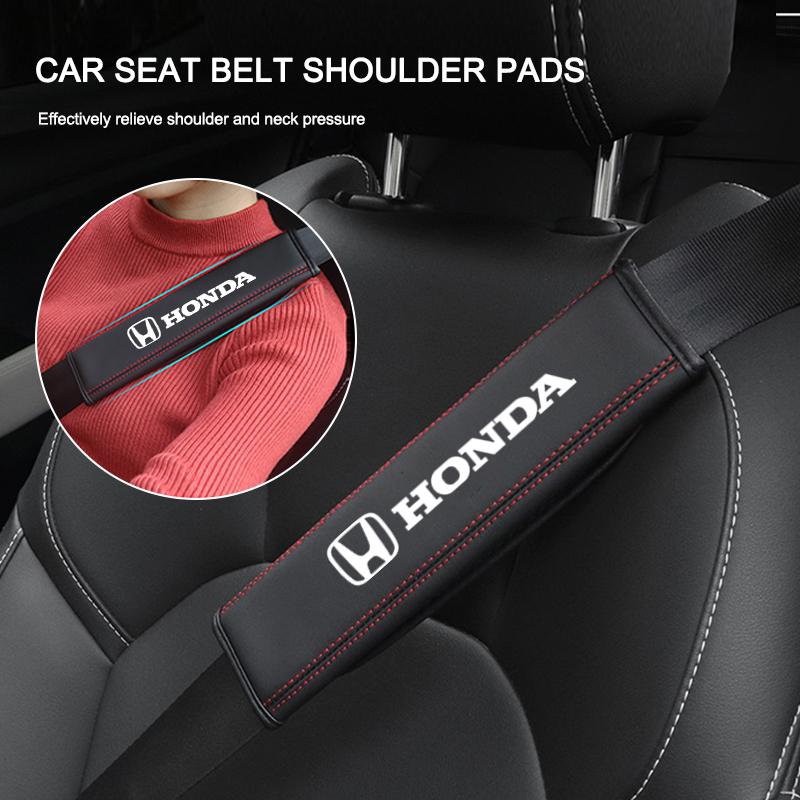 Car Safety Seat Belt Shoulder Cover Protection Pads For Honda Civic Fit Jazz Accord Pilot CRV Odyssey Passport City Shuttle HRV XK6