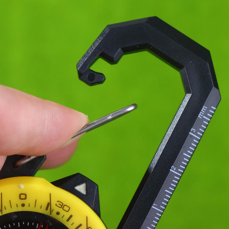 1 шт. Светящийся компас брелок карабин портативный АБС материал направляющий спортивный внедорожный для пеших походов кемпинга