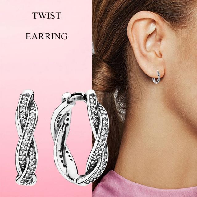 925 Серебряные серьги-гвоздики Женские модные серьги-гвоздики Ювелирные изделия