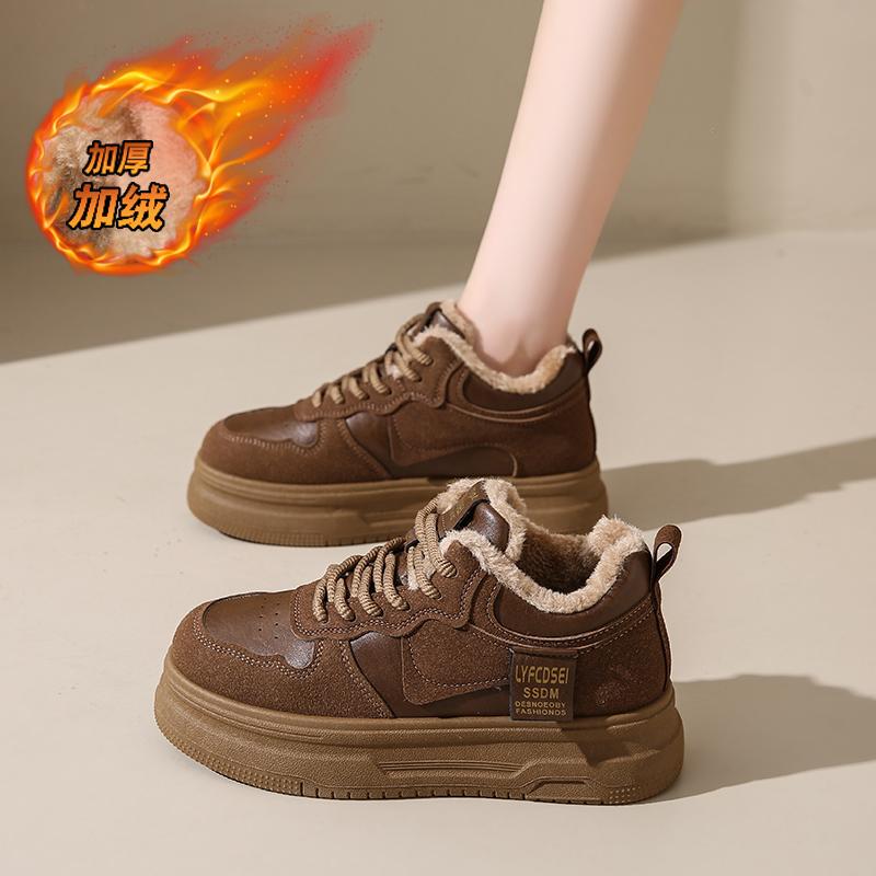 CRLAYDK женские зимние туфли на меховой подкладке замшевые кроссовки на платформе теплые модные повседневные уличные женские прогулочные ботинки по щиколотку для снега