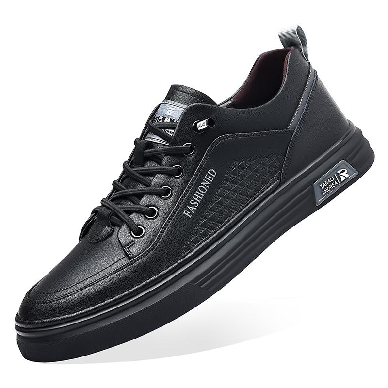 For Men Tenis Shoes Fashion Mens School Shoes Leather Men White Flat Casual Shoes Lightweight Sneakers Breathable Sports Shoes