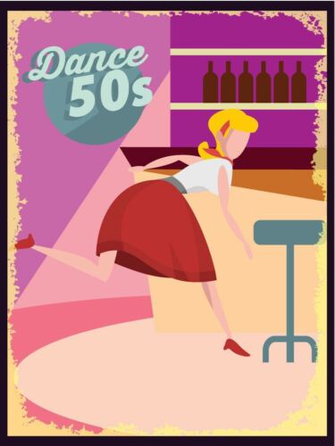 Metal plaque vintage retro style 50s Dance Classic tin door sign NostalgiaAluminum