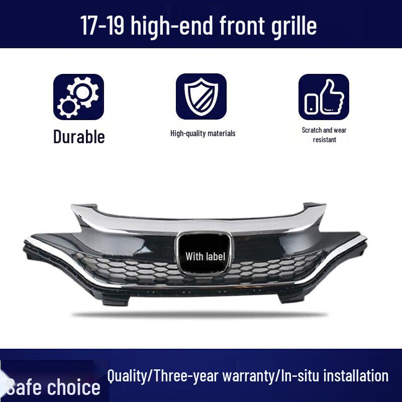 Fits Honda 2014-2019 Fit Front Middle Grille with Heat Dissipation Mesh Assembly