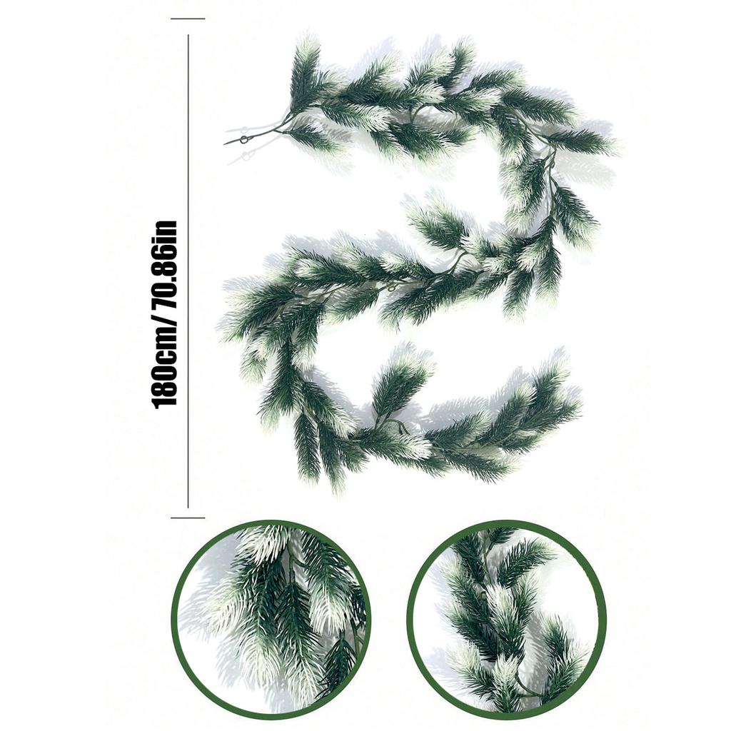 1.8 Meters Plastic Pine And Cypress Rattan Green Wedding Christmas Day Decoration Simulation Rattan Pine Needles Fake Plant Wall Hanging