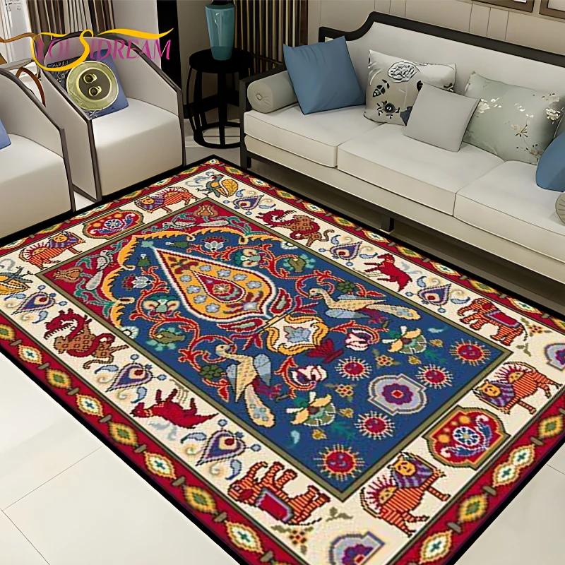 Винтажный персидский ковер для гостиной, спальни, богемный, турецкий, марокканский, этнические ковры, противоскользящий, мандала, геометрический, придверный коврик, коврик-постер
