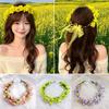 Pastoral style Rapeseed Flower Wreath Headband Beautiful Floral Kids Sweet Resin Flower Hair Accessories