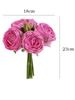 6 головок/связка искусственных цветов увлажняющая роза настоящий прикосновение свадебный букет роз свадебный цветочный праздничный стол домашний декор букет