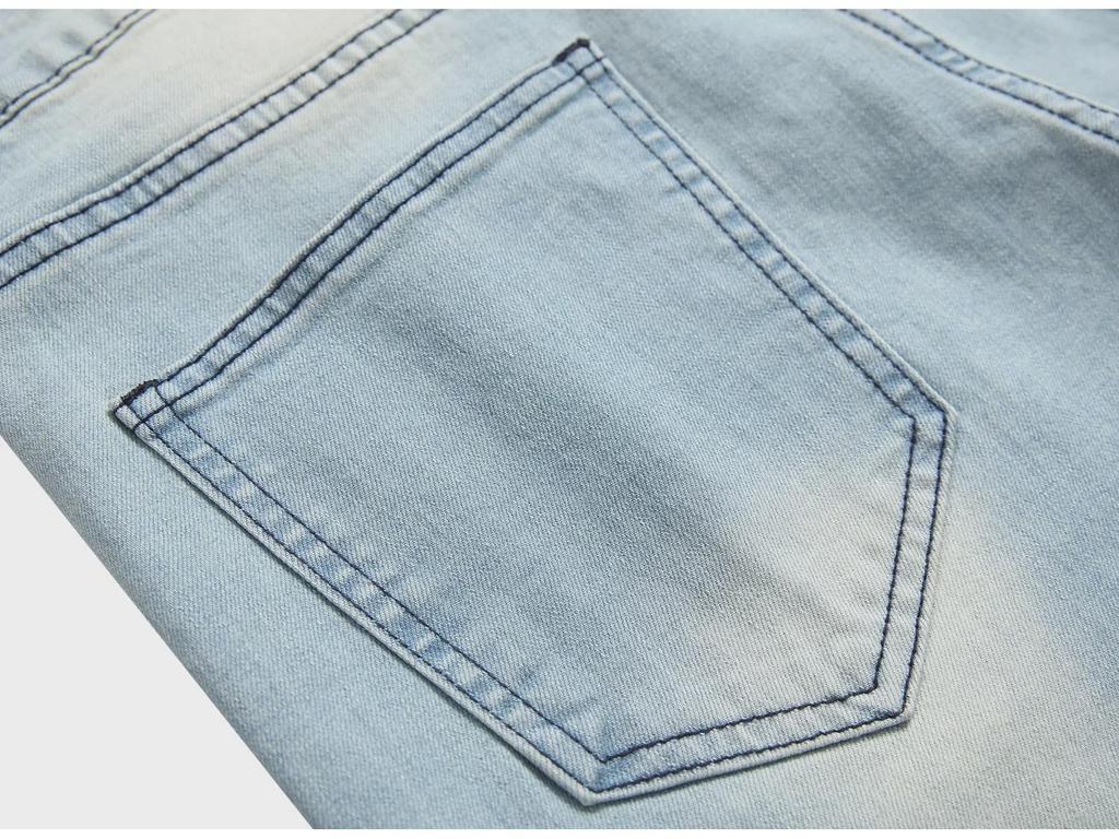 Мужские эластичные узкие джинсы Cross-Border Slim Fit в ностальгическом стиле