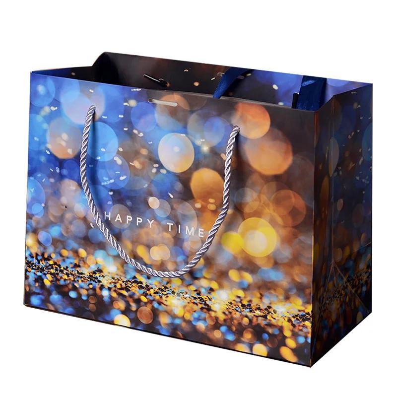 10 шт. Счастливое время Подарочный пакет Упаковочный мешок День рождения Сумочка конфеты бумажный пакет сумка для хранения Рождественский фестиваль