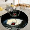 Круглый ковер Медведь Берлин, Ковер для гостиной, спальни, дивана, игровой комнаты, Нескользящий коврик для пола 32