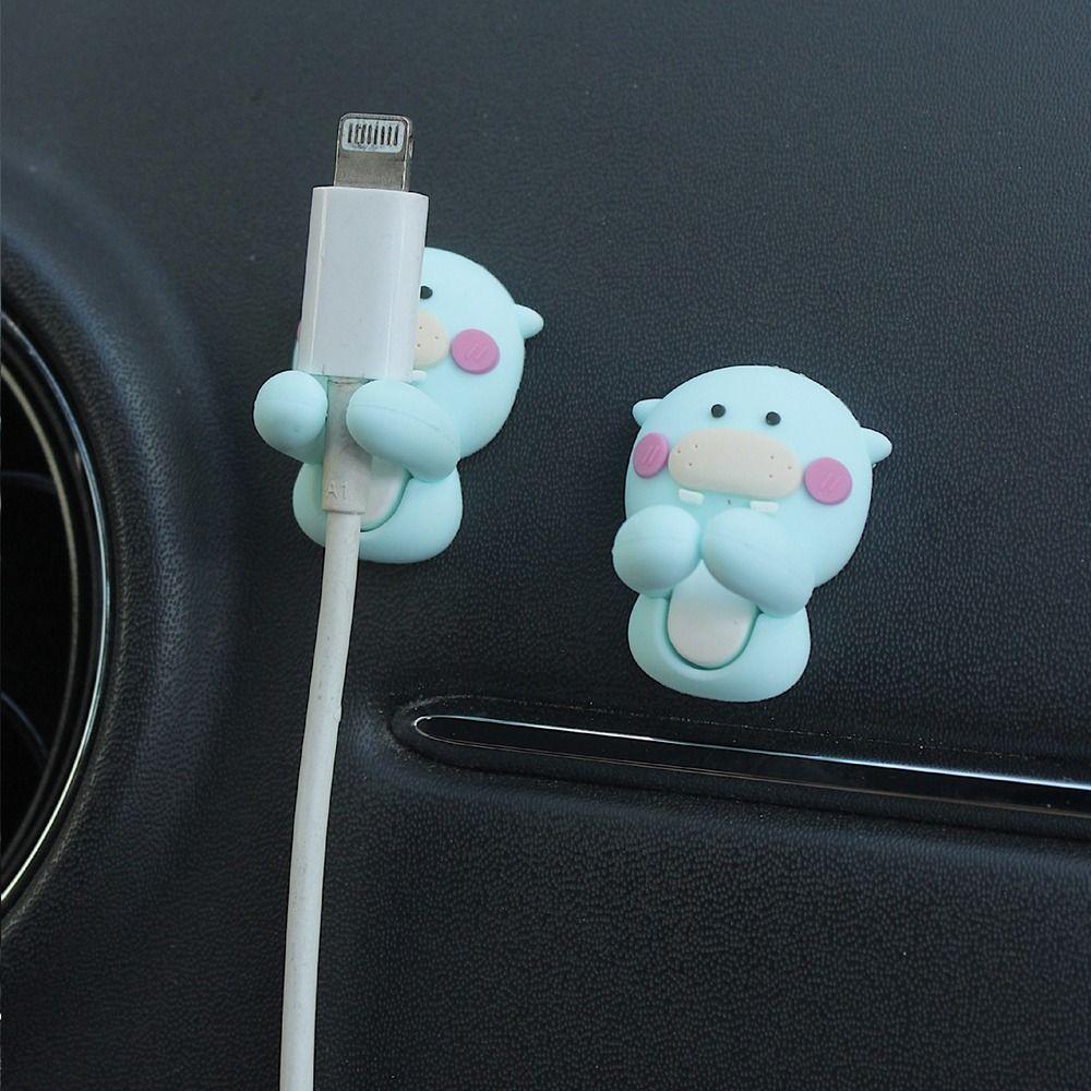 Самоклеящийся органайзер для зарядного кабеля, силиконовые аксессуары для украшения, фиксатор кабеля для наушников в автомобиле