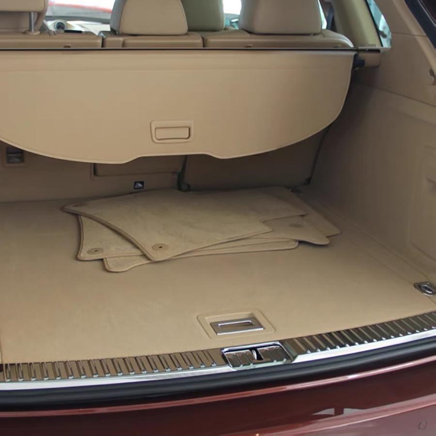 1Pc Black/Beige Rear Trunk Liner Cargo Boot Carpet Handle Cover For Porsche Cayenne 2011-2017 58551115004H0/958551115001E0