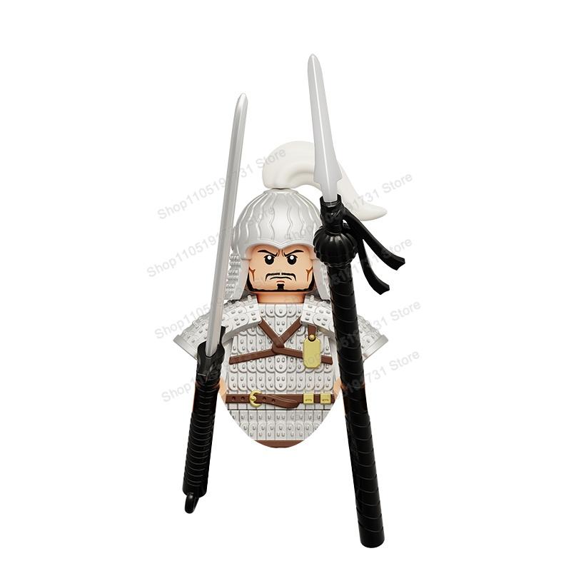 MOC Фигурки Китайских Солдат Строительные Блоки Замок Династии Шанчжоу Династии Цинь Воин Рыцари Армейские Аксессуары Кирпичики Игрушки