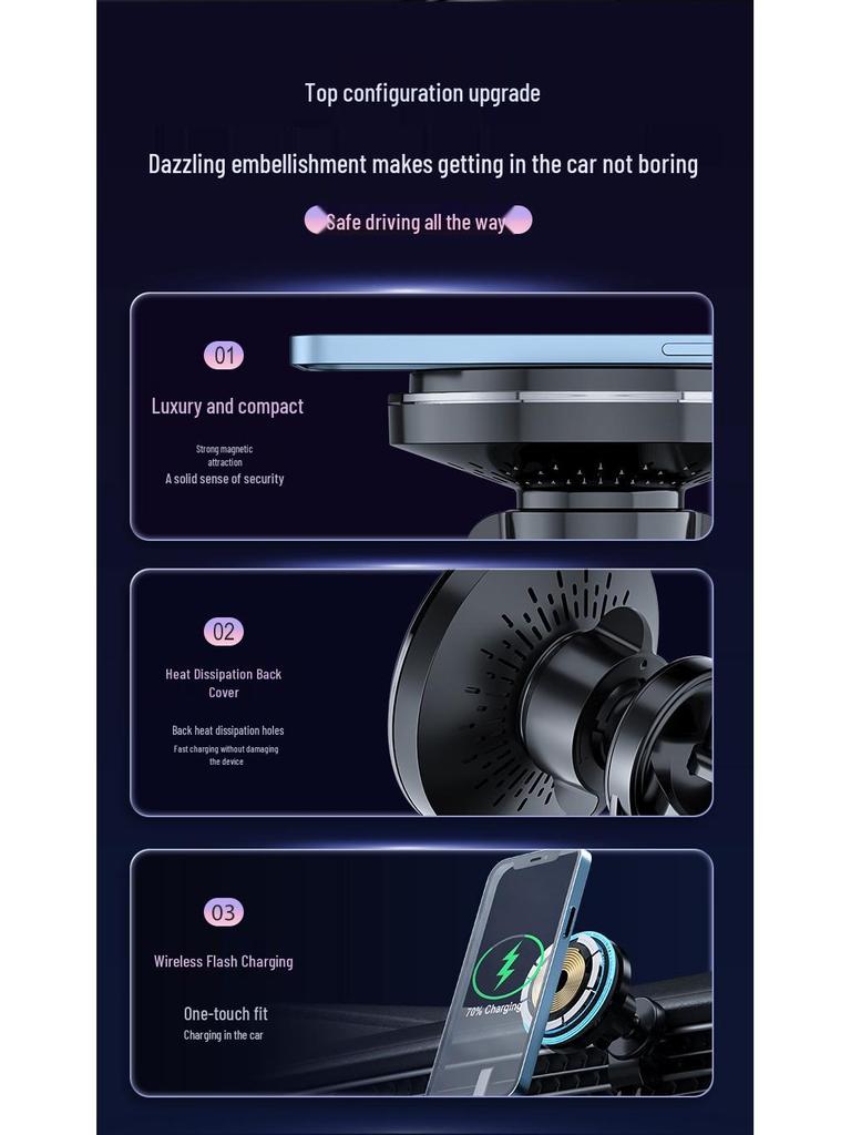 Автомобильное крепление MagSafe: Быстрая беспроводная зарядка для телефонов Apple