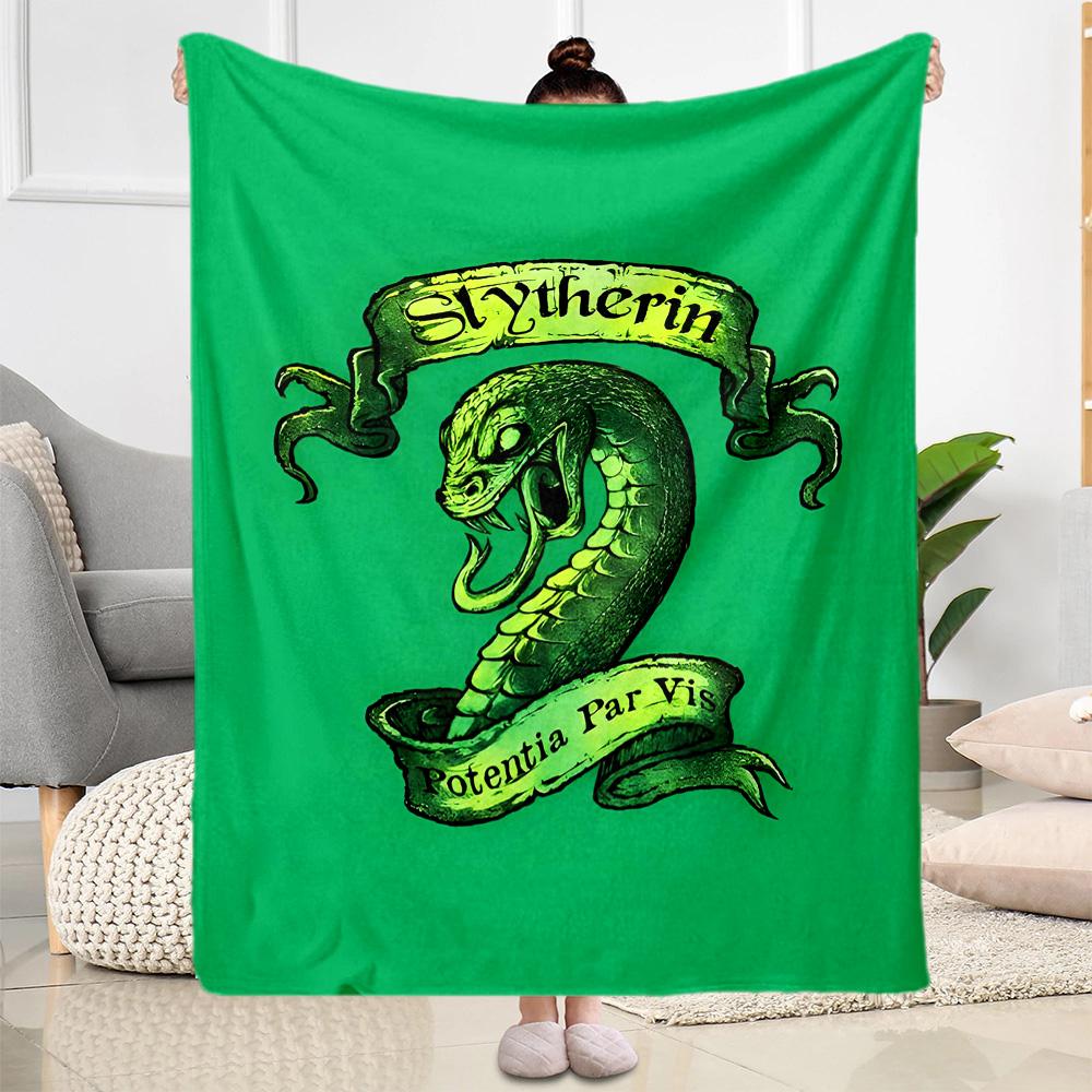 Slytherin Snake Crest Suitable blanket for offices, travel, living rooms also a good gift for friends and family Suitable for all seasons.