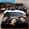 3PCS Eclipse Twilight vampire 3pcs Bedding,Including 3PCS Duvet Cover And 2pcs Pillowcases Perfect for Christmas,Ideal for Bedroom, Dormitory
