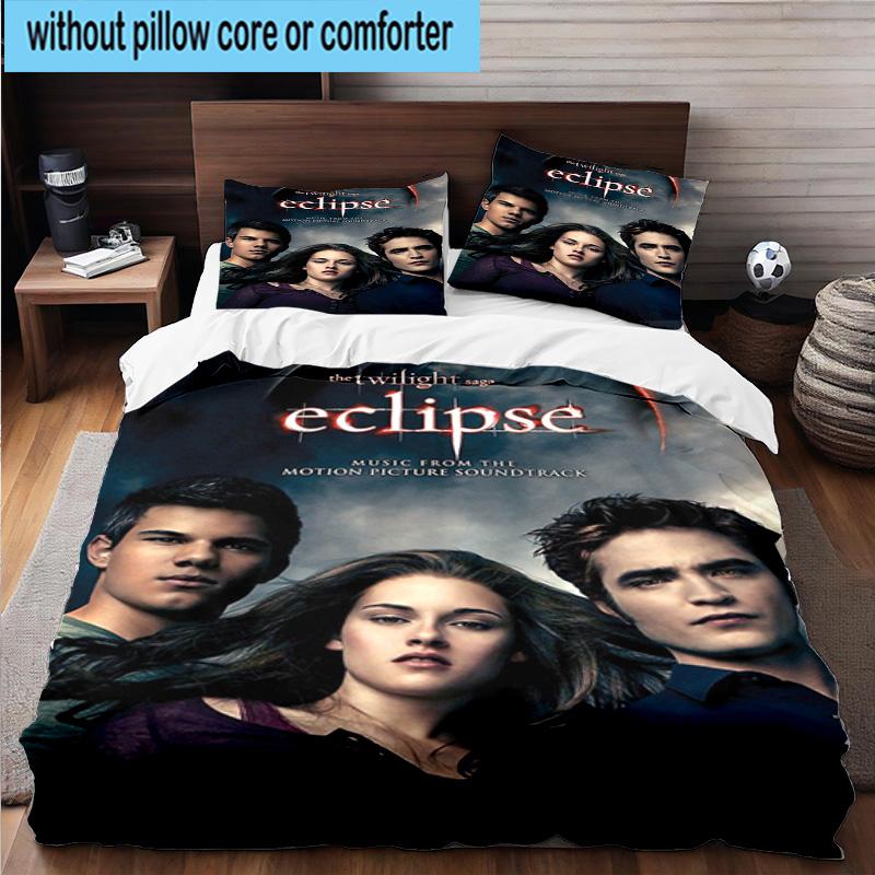 3PCS Eclipse Twilight vampire 3pcs Bedding,Including 3PCS Duvet Cover And 2pcs Pillowcases Perfect for Christmas,Ideal for Bedroom, Dormitory