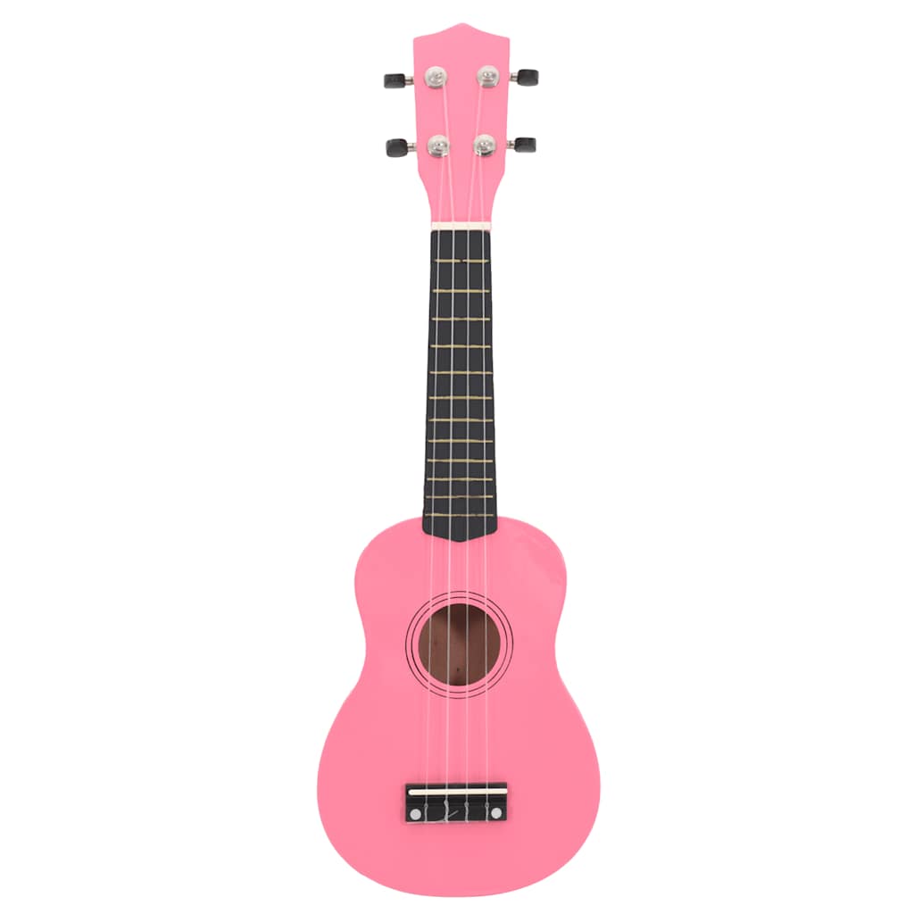 Soprano Ukulele Set with Bag for Kids Pink 21