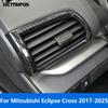 For Mitsubishi Eclipse Cross 2017-2024 2025 Carbon Fiber Side Front Air Condition AC Vent Outlet Cover Trim Interior Accessories