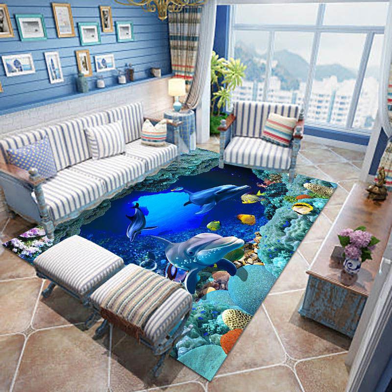 3D Современный Светлый Роскошный Домашний Ковер Скандинавская Гостиная Спальня Прикроватное Мультяшное Османское Одеяло