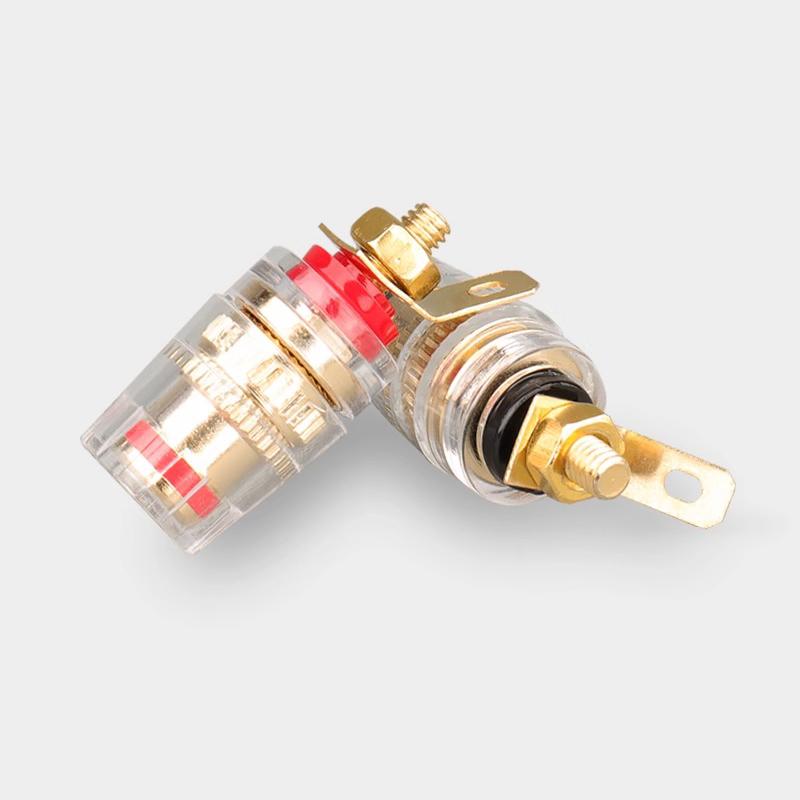 10 шт. высококачественных латунных хрустальных клемм для резьбового аудио усилителя динамика 4 мм клеммы разъема типа «банан» Hi-Fi аудио DIY