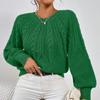 Women's Solid Color Crew-neck Long Sleeve Thread Solid Color Casual Sweater Top