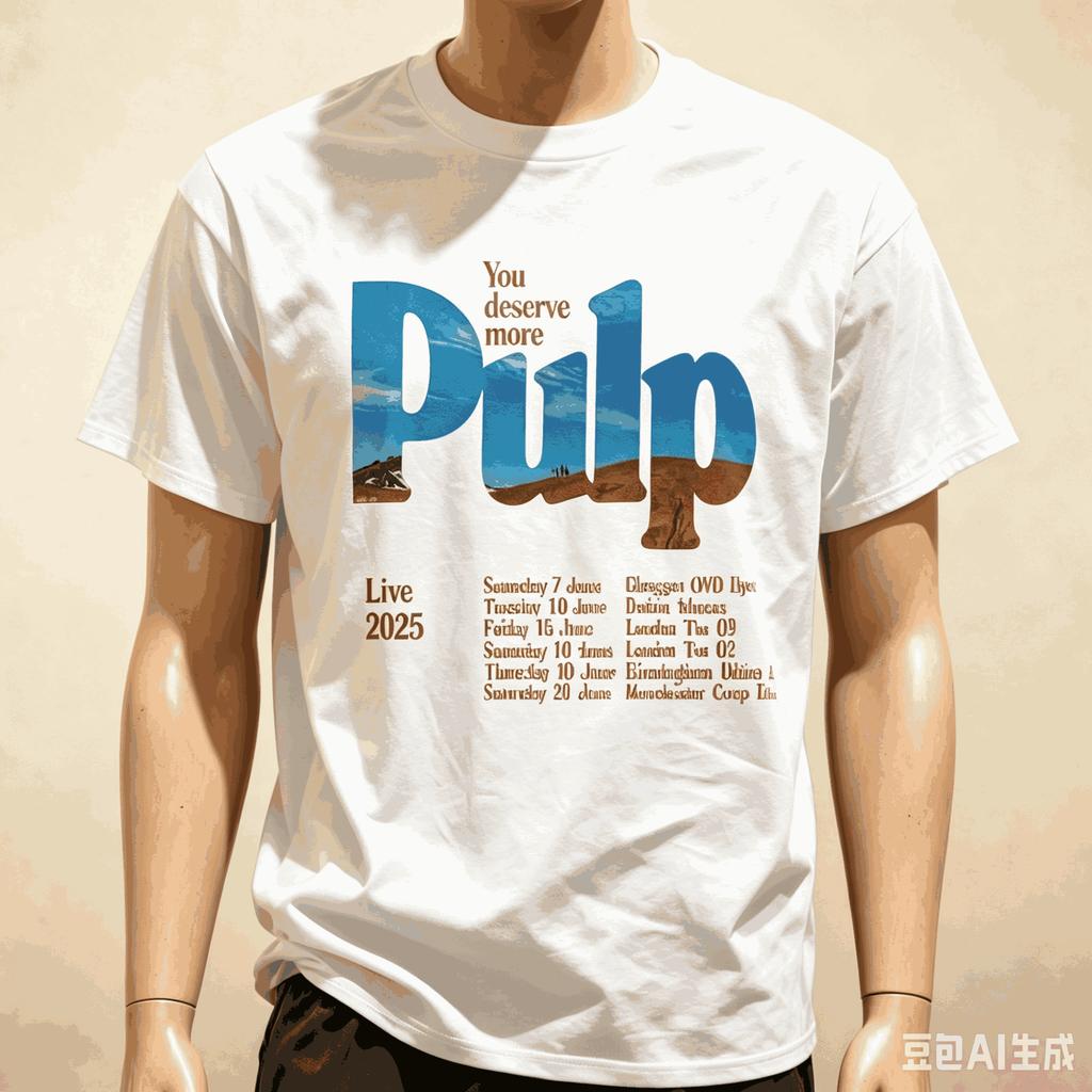 2026 Hot Sale Pulp Band Live 2026 Graphic T-shirt Britpop Aesthetic Streetwear Unisex Oversized Summer Cotton Print Tee Clothing Tops Short Sleeve