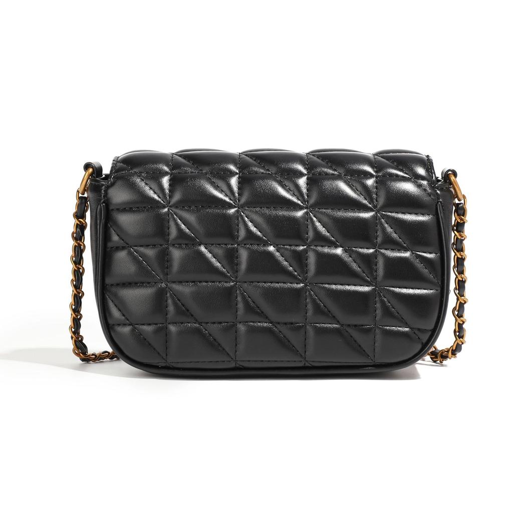 2024 New High-End Summer Versatile Crossbody Small Square Bag, Vintage Single-Shoulder Crossbody Quilted Chain Small Square Bag