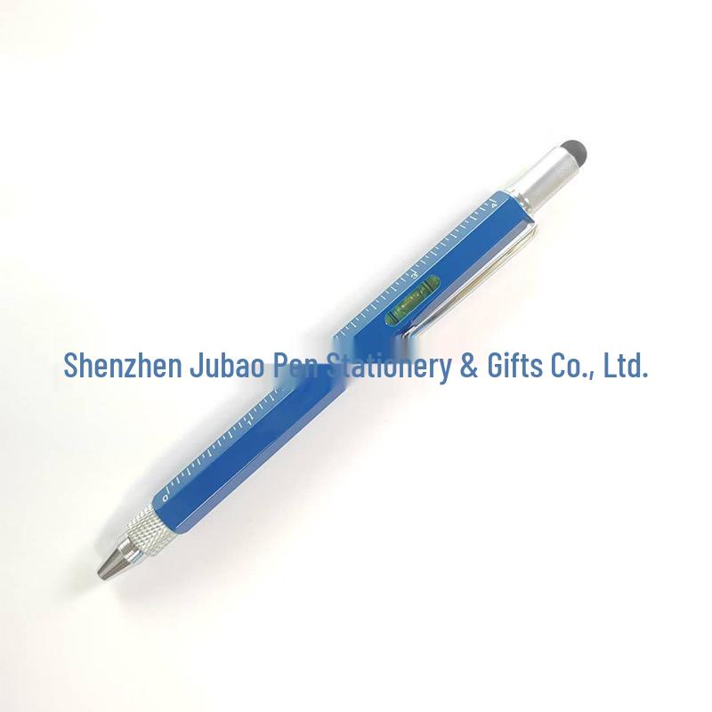 6-in-1 Multi-functional Tool Pen: Touchscreen Stylus, Double-ended Screwdriver, Ruler, Metal Ballpoint