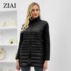 ziai Autumn Winter Women's Jacket Warm Padded Puffer Coat Ultra Light Down Jacket Women Quilted Parka Slim Fit Outerwear DM22
