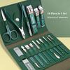Folding Bag 16 Pieces A Set of Nail Clippers Portable Stainless Steel Scissors Makeup Tool Set