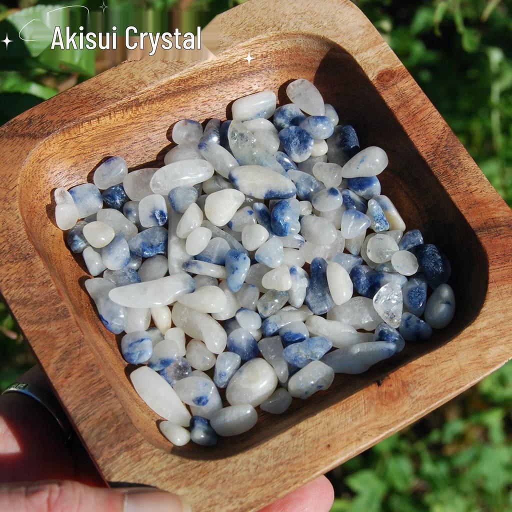 Natural Blue Phantom Quartz Crystal Stone for Purification and Decor In Fish Tanks or Flower Pots