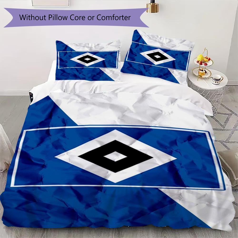 Hamburger SV Pattern Bedding,Quilt Set Quilt Cover Pillowcase Home Birthday Gift(1 * duvet cover + 2 * pillowcase, without core)_lx