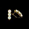 925 Silver Opal Ring Earrings Jewelry Set Natural Gems Fine Jewelry Heart Shape Design 18k Gold Yellow Plating Jewelry for Women
