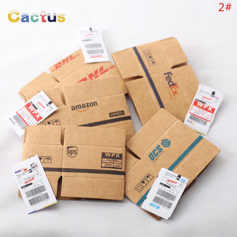 5 шт./1 комплект мини-коробок Express Box 1:12 кукольных миниатюрных коробок Express Box Decor Toy Dollhouse Decor Furniture Accessories