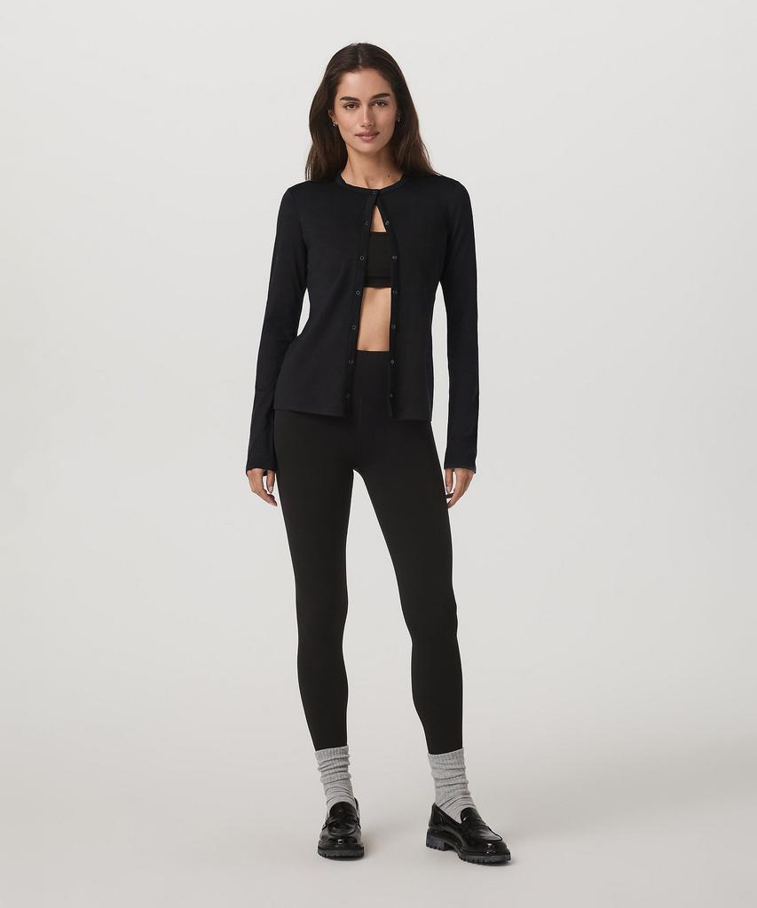 VUORI [Women'S] Long Sleeve Halo Snap Cardigan_Black_Vr26121052