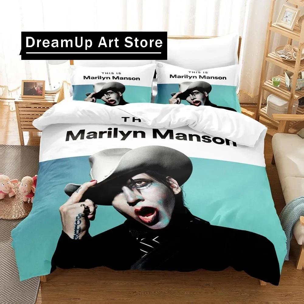 Постельное белье Marilyn Manson Односпальное Twin Full Queen King Размерный Комплект Постельного Белья Для Взрослых Детей Спальни Пододеяльник Комплекты 3D Аниме Простыня