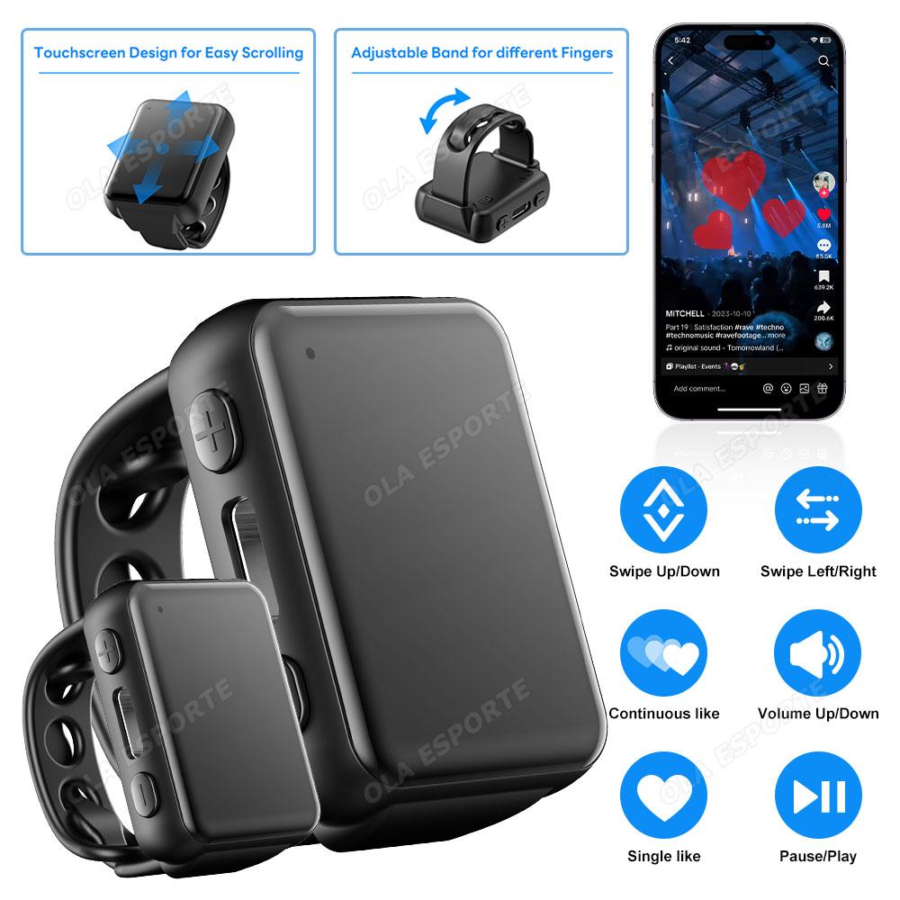 Новое умное кольцо на палец Пульт дистанционного управления Беспроводной Bluetooth Мобильный Селфи Мышь Селфи Видео Автоматический Переворачиватель Страниц Просмотр